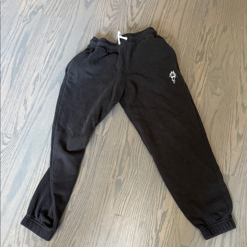 GOAT USA girls Kids Black Jogger Pants large